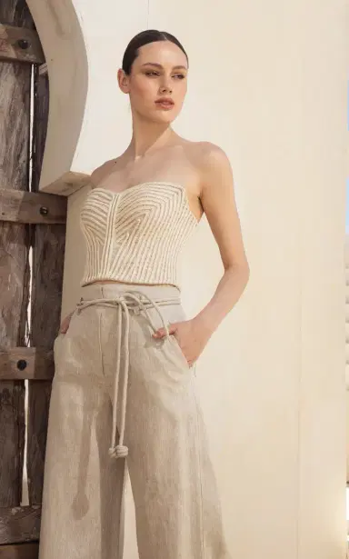 Andres Otalora Soñada Embroidered Linen Top | Thumbnail 2