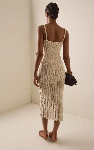 ANDRES OTALORA Poesia Quieta Cotton-Macrame Maxi Dress | Thumbnail 4 ANDRES OTALORA Poesia Quieta Cotton-Macrame Maxi Dress | Thumbnail 4