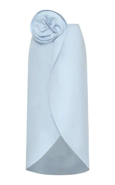 Andres Otalora Florada Floral-Embellished Linen Midi Skirt | Thumbnail 1