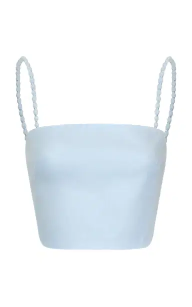 Andres Otalora Entenderemos Linen Cropped Top | Thumbnail 1