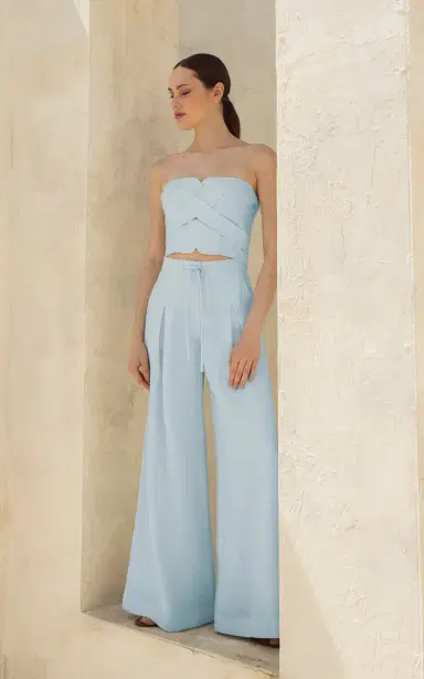 Andres Otalora Sea Incierto Linen Cropped Top | Thumbnail 5 Andres Otalora Sea Incierto Linen Cropped Top | Thumbnail 5