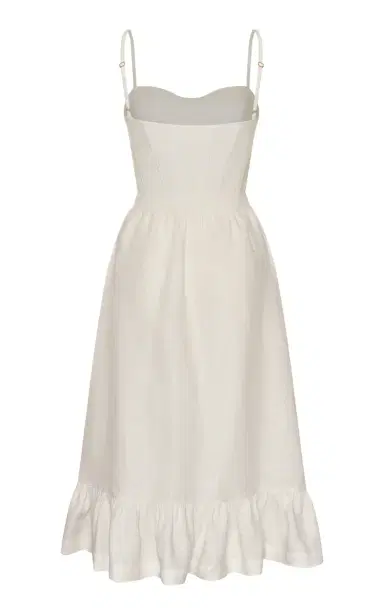 Andres Otalora Inspiras Eyelet Linen Midi Dress | Thumbnail 3