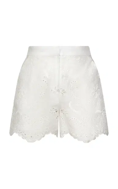 Andres Otalora Liaraa Eyelet Linen Shorts | Thumbnail 1