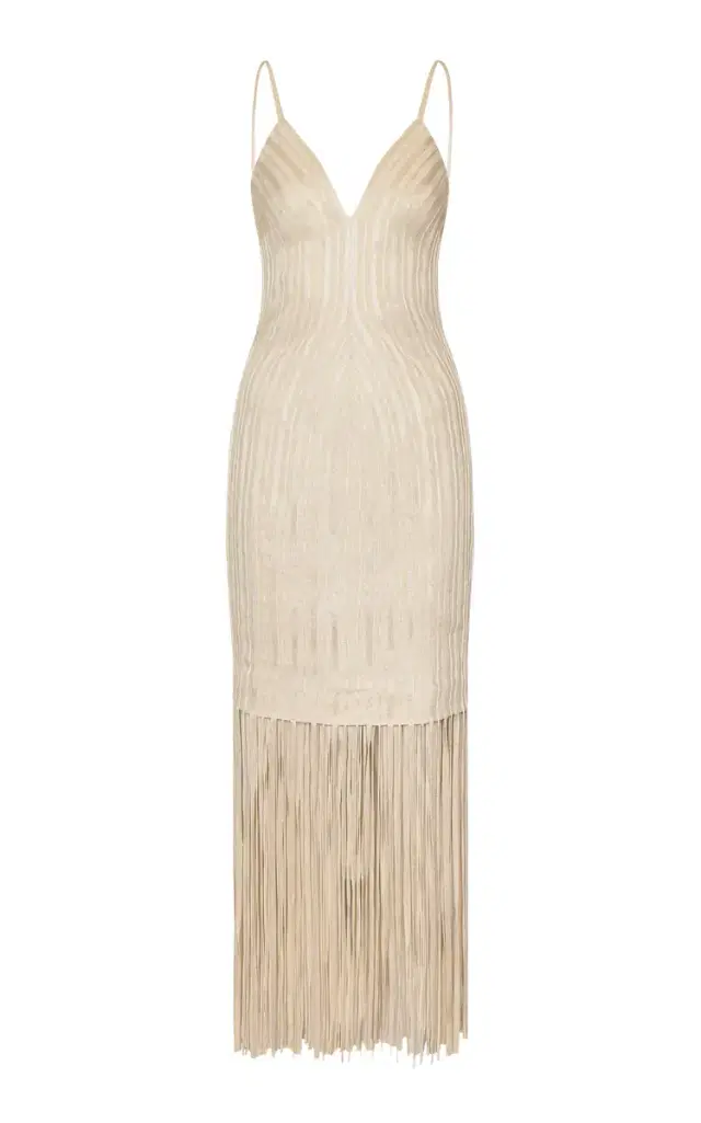 Andres Otalora Marea Lenta Fringed Maxi Dress