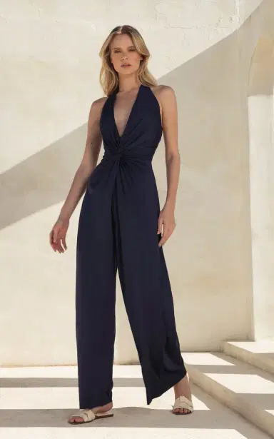 ANDRES OTALORA Cannaria Gathered Halter Jumpsuit | Thumbnail 2