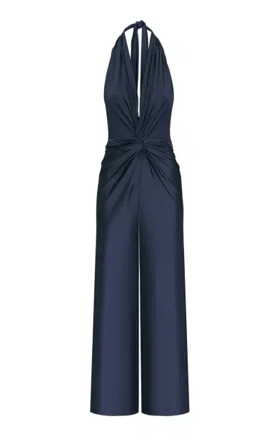 ANDRES OTALORA Cannaria Gathered Halter Jumpsuit | Thumbnail 1