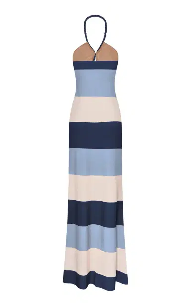 Andres Otalora Costa Jonica Striped Jersey Maxi Dress | Thumbnail 3