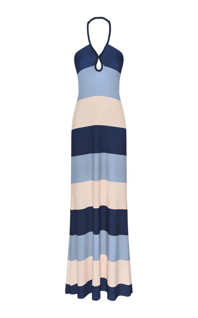 Costa Jonica Striped Jersey Maxi Dress