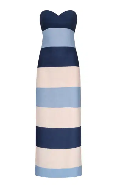 Andres Otalora Sono Veri Striped Linen Maxi Dress | Thumbnail 1