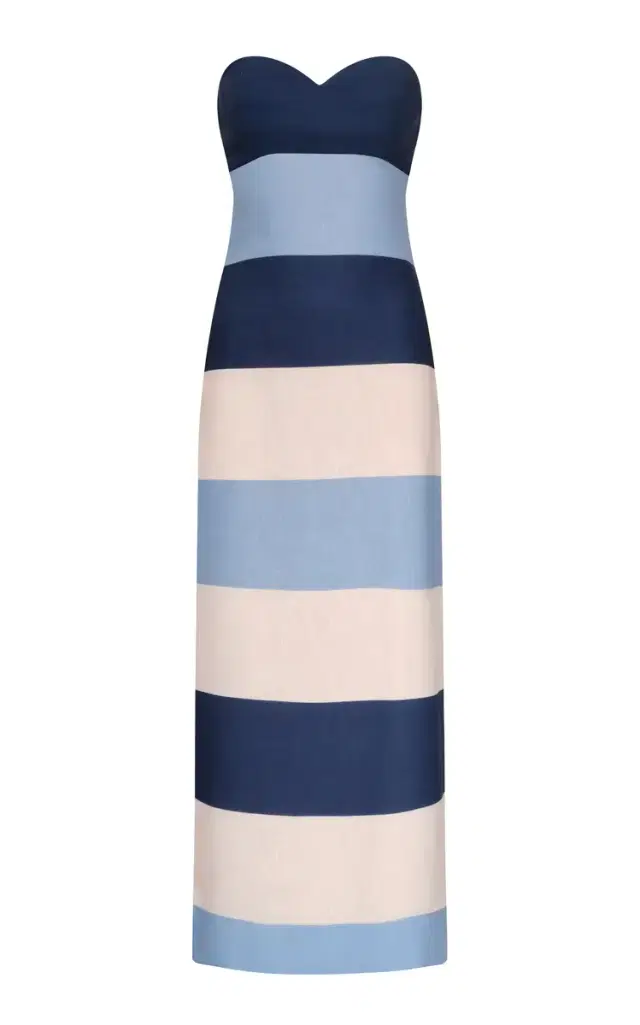 Sono Veri Striped Linen Maxi Dress