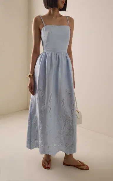 ANDRES OTALORA Exclusive Y tu Voz Embroidered Linen Maxi Dress | Thumbnail 2