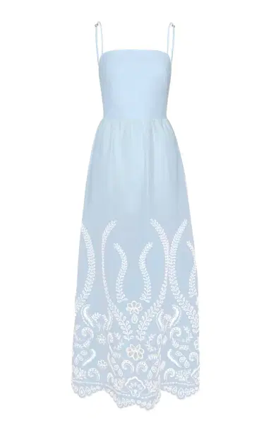 ANDRES OTALORA Exclusive Y tu Voz Embroidered Linen Maxi Dress | Thumbnail 1
