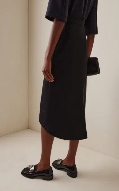 Moncler Genius x EE72 by Edward Enninful Cotton Gabardine Midi Skirt | Thumbnail 4