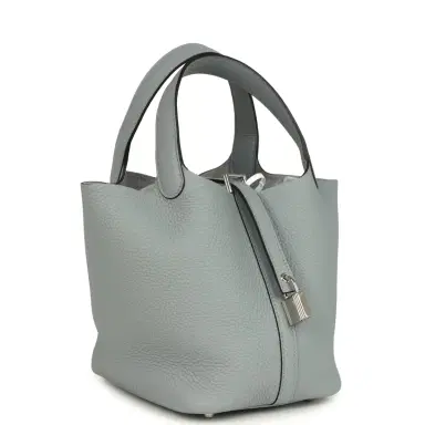 HERMÈS Hermes Picotin Lock 18 Gris Pantin Clemence Palladium Hardware | Thumbnail 2 HERMÈS Hermes Picotin Lock 18 Gris Pantin Clemence Palladium Hardware | Thumbnail 2