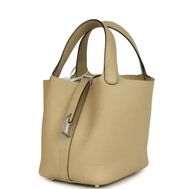 HERMÈS Hermes Picotin Lock 18 Trench Clemence Palladium Hardware | Thumbnail 4 HERMÈS Hermes Picotin Lock 18 Trench Clemence Palladium Hardware | Thumbnail 4