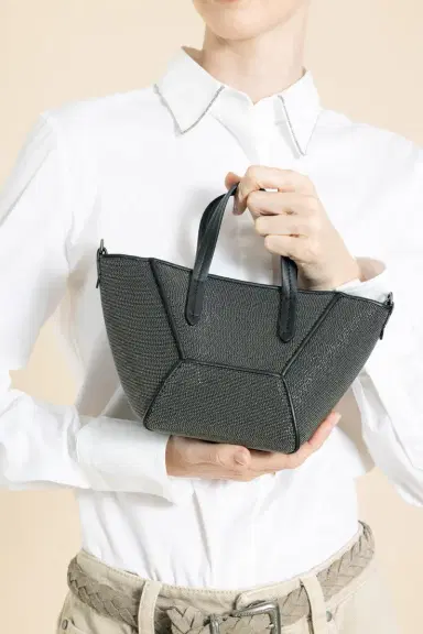 Brunello Cucinelli Mini BC Duo Bag - Ultra Black Precious | Thumbnail 2 Brunello Cucinelli Mini BC Duo Bag - Ultra Black Precious | Thumbnail 2