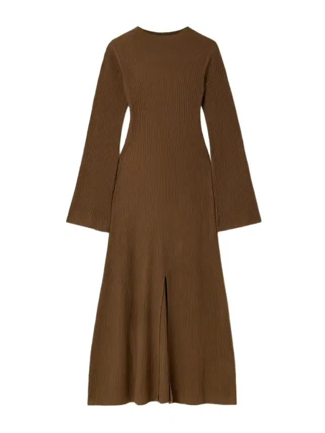 Logan Ribbed Organic Cashmere Midi Dress