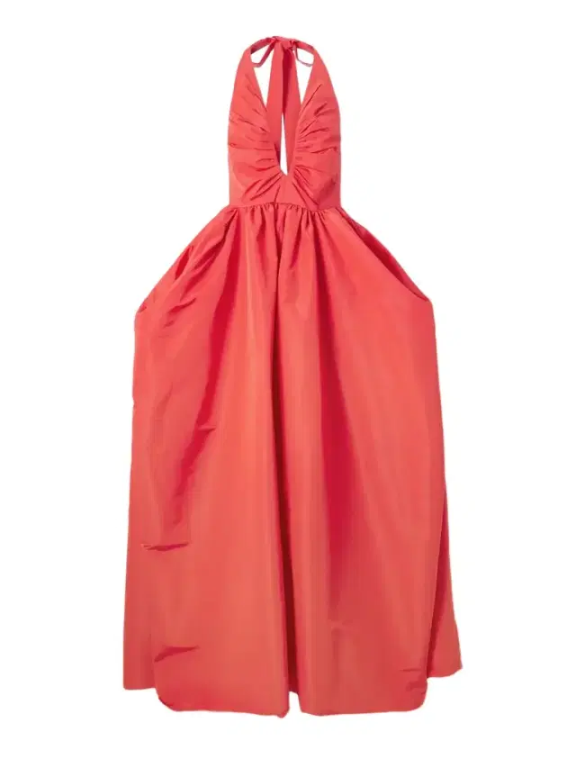 Gathered Silk-faille Halterneck Gown