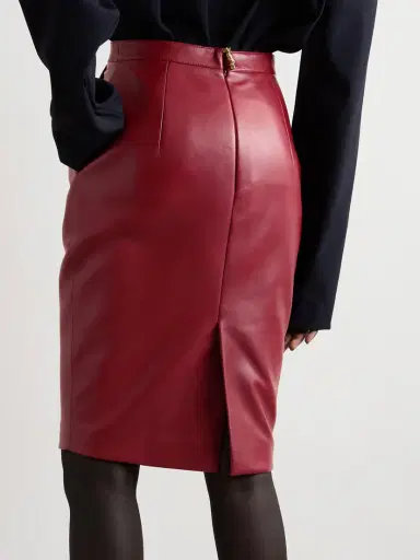 Saint Laurent Leather Skirt | Thumbnail 3 Saint Laurent Leather Skirt | Thumbnail 3