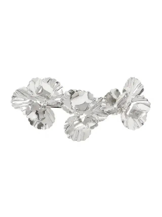 Pansy Silver-plated Hair Clip