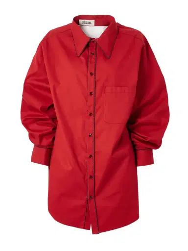 Christopher John Rogers Open-back Cotton-twill Shirt | Thumbnail 1 Christopher John Rogers Open-back Cotton-twill Shirt | Thumbnail 1