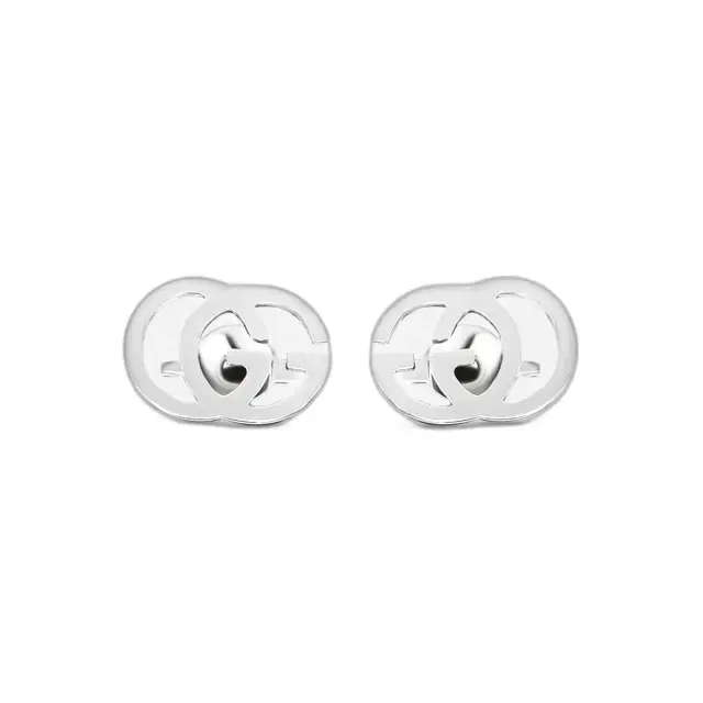 Gucci Gucci GG Running 18K White Gold Stud Earrings by The Solist