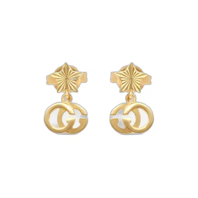 Gucci Gucci Running G 18K Yellow Gold Star Drop Earrings by The Solist
