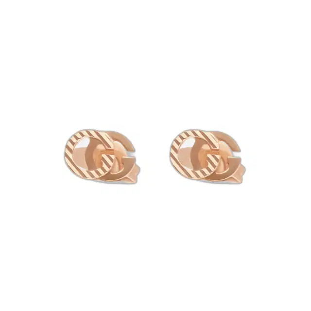 Gucci Gucci Running GG 18K Rose Gold Stud Earrings by The Solist
