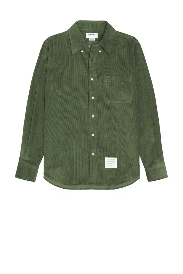 Thom Browne Straight Fit Long Sleeve Cord Shirt