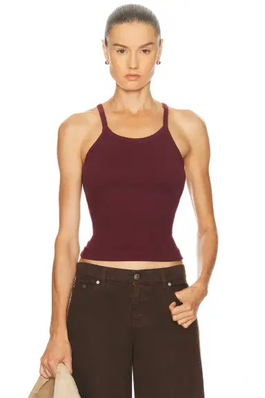 ÉTERNE Cotton Rib Tank Top | Thumbnail 1