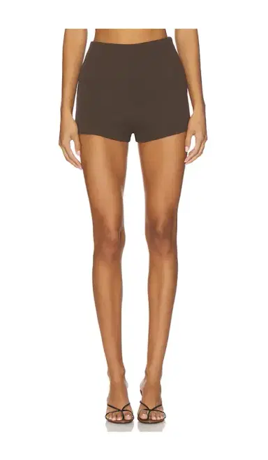 EAVES Naftali Polished Crepe Mini Shorts | Thumbnail 1 EAVES Naftali Polished Crepe Mini Shorts | Thumbnail 1