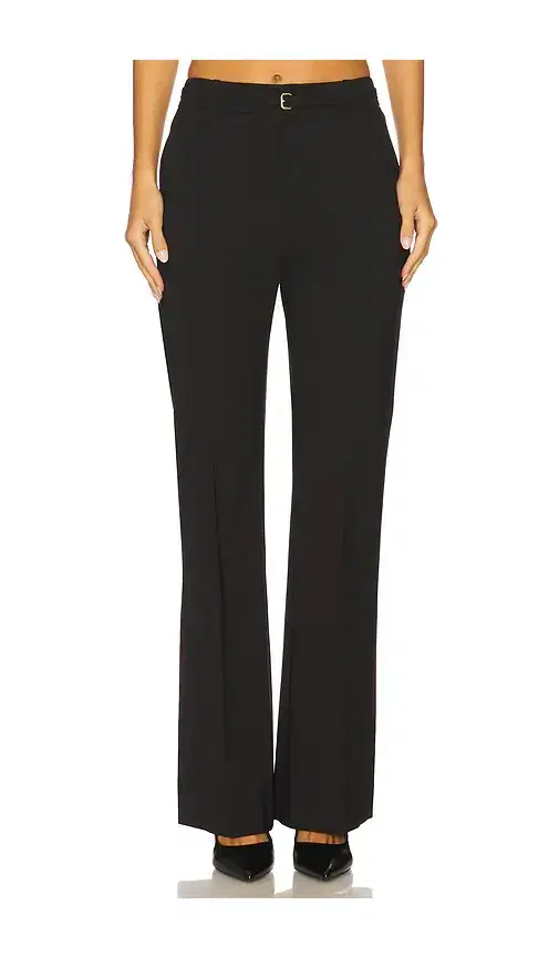 Vince High Waist Slim Flare Belted Pant