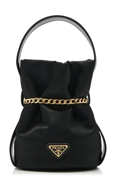 Prada Petit Sac Noir Mini Re-Nylon Bucket Bag - Black - OS | Thumbnail 8