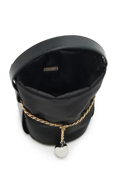 Prada Petit Sac Noir Mini Re-Nylon Bucket Bag - Black - OS | Thumbnail 9