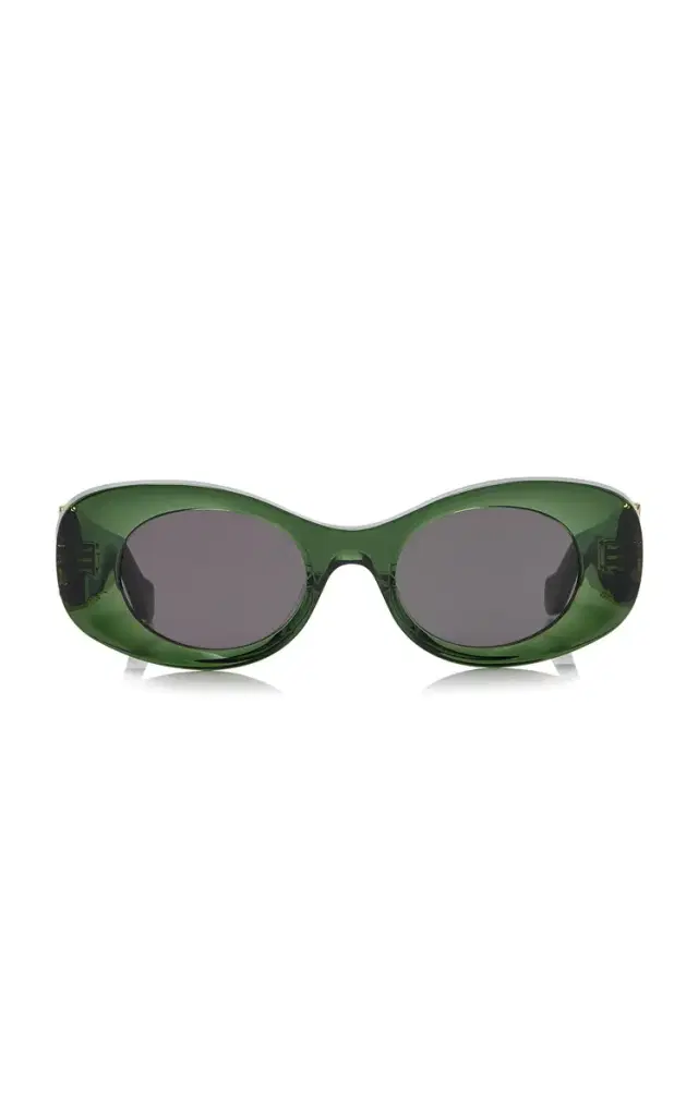 Round-Frame Acetate Sunglasses