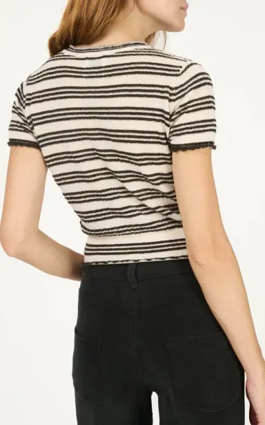 Barrie Cashmere-Cotton Blend Seersucker Top | Thumbnail 4