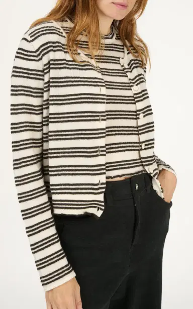 Barrie Cashmere-Cotton Blend Seersucker Top | Thumbnail 5