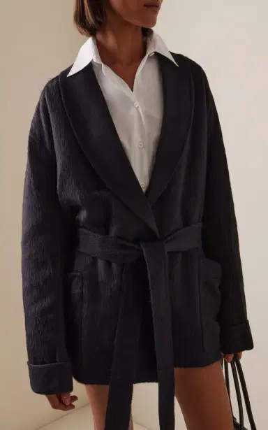 Prada Oversized Wool Jacket | Thumbnail 3