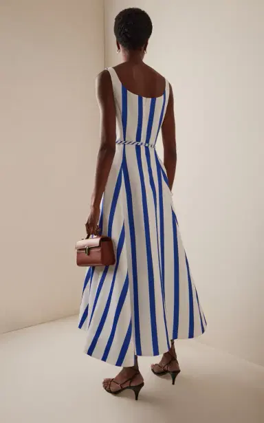 Leo Lin Serafina Striped Crepe Maxi Dress | Thumbnail 4 Leo Lin Serafina Striped Crepe Maxi Dress | Thumbnail 4