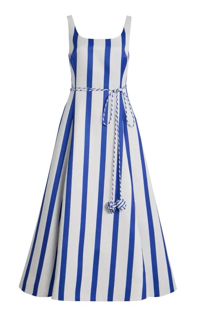 Serafina Striped Crepe Maxi Dress
