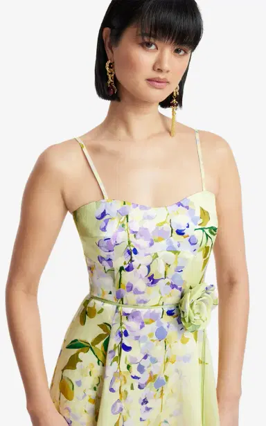 Leo Lin Mariela Embellished Silk-Cotton Midi Dress | Thumbnail 6
