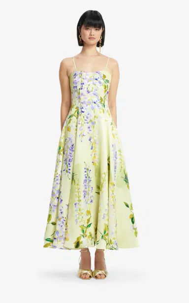 Leo Lin Mariela Embellished Silk-Cotton Midi Dress | Thumbnail 8