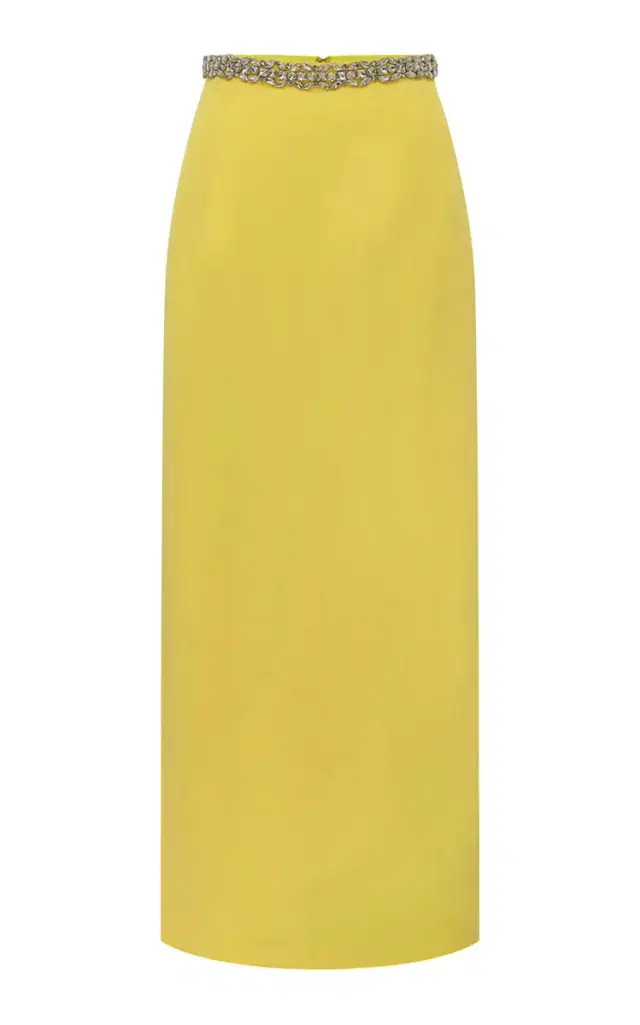 Kyra Embellished Satin Maxi Skirt