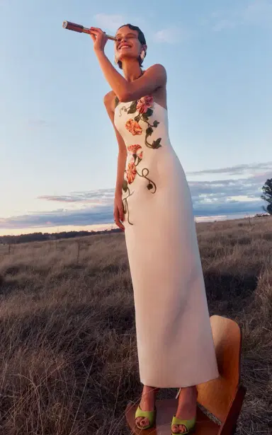 Leo Lin Ava Embroidered Crepe Maxi Dress | Thumbnail 5 Leo Lin Ava Embroidered Crepe Maxi Dress | Thumbnail 5