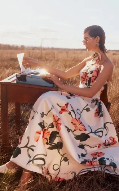LEO LIN Violet Floral Crepe Maxi Dress | Thumbnail 2 LEO LIN Violet Floral Crepe Maxi Dress | Thumbnail 2