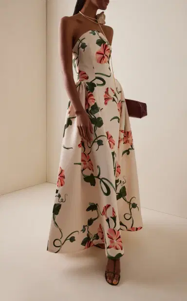 LEO LIN Violet Floral Crepe Maxi Dress | Thumbnail 3 LEO LIN Violet Floral Crepe Maxi Dress | Thumbnail 3