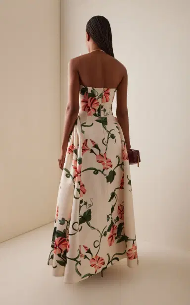 LEO LIN Violet Floral Crepe Maxi Dress | Thumbnail 5 LEO LIN Violet Floral Crepe Maxi Dress | Thumbnail 5
