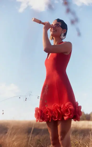 Leo Lin Bree Rosette Mini Dress | Thumbnail 2