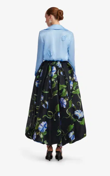 Leo Lin Kristina Appliquéd Silk-Blend Blouse | Thumbnail 5