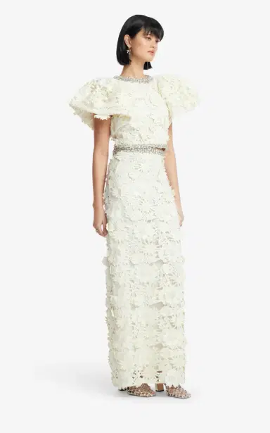 Leo Lin Lucia Embellished Lace Top | Thumbnail 4